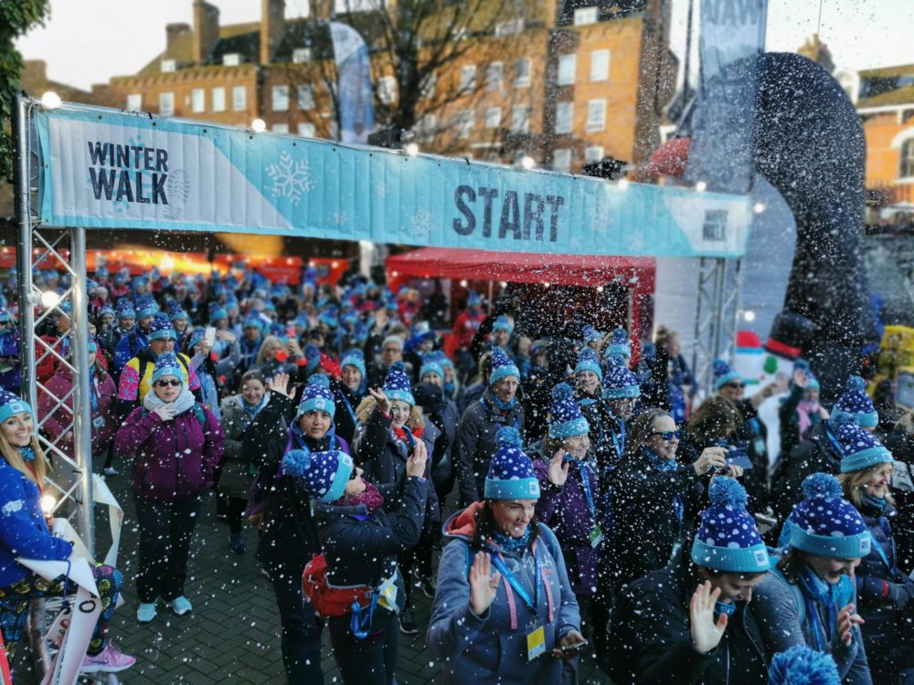 People taking part in the Ultra Challenge's Winter Walk
